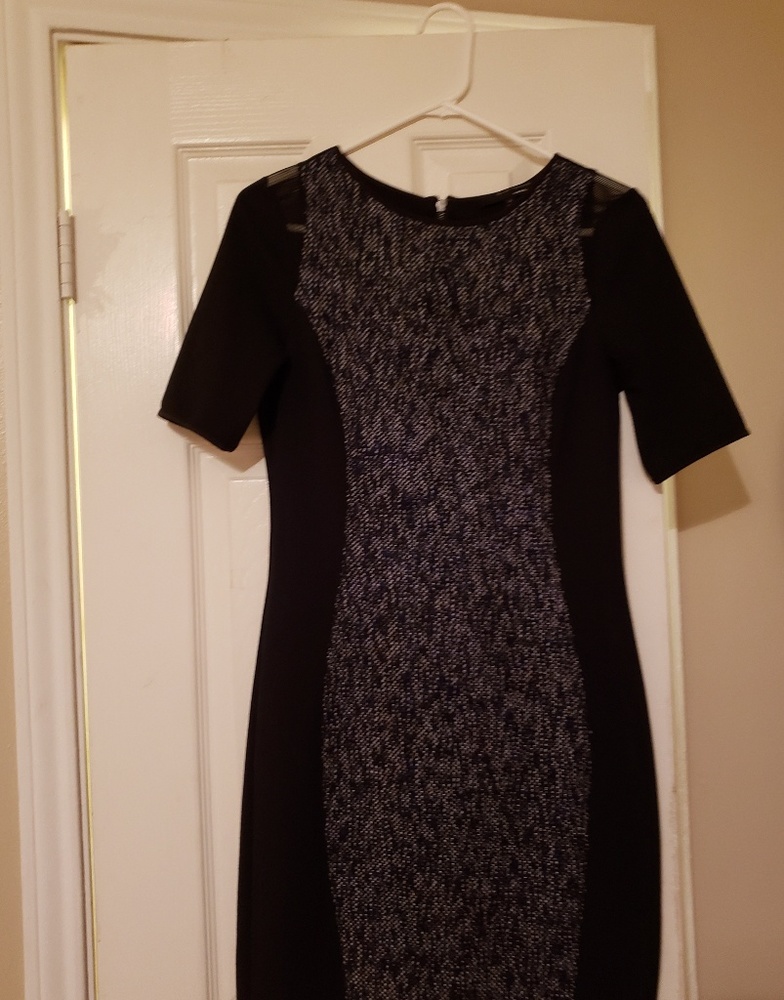 Tahari beautiful blue and black dress
